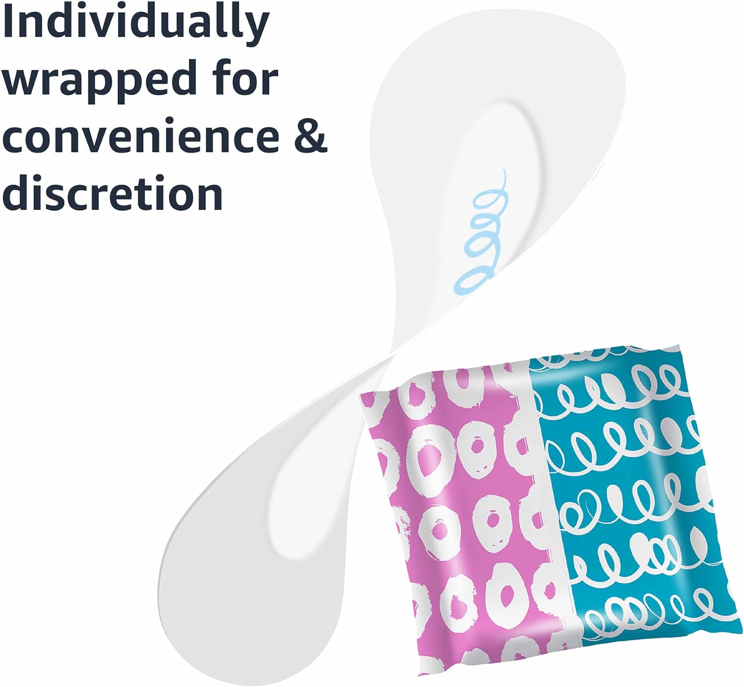 Amazon Basics Flexible Thin Pantiliner, Regular Length, Unscented, 100 Count, 1 Pack (Previously Solimo) : Health & Household