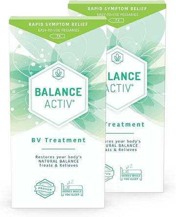 Balance Activ Bv Pessaries, Bacterial Vaginosis Treatment For Women, Works Naturally To Rapidly Relieve Symptoms Of Unpleasant Odour, Discomfort & Discharge Odour Associated With Bv, 2 Pack