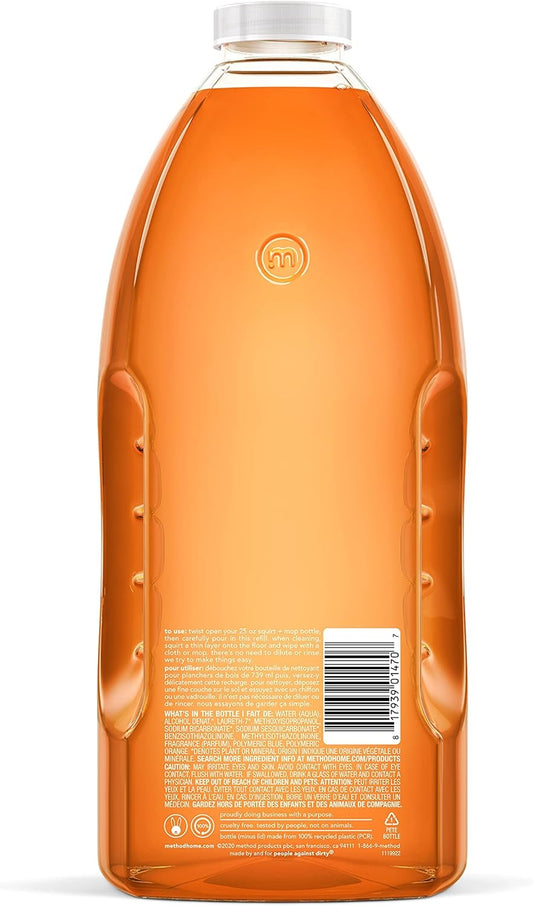 Method Squirt + Mop Hardwood Floor Cleaner Refill, Almond, 68 Ounce