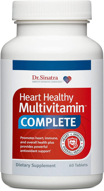 Dr. Stephen Sinatras Heart Healthy Multivitamin Complete For Heart, Total Body, Immune, And Mood Support And More With Essential Vitamins Plus Sensoril Ashwagandha