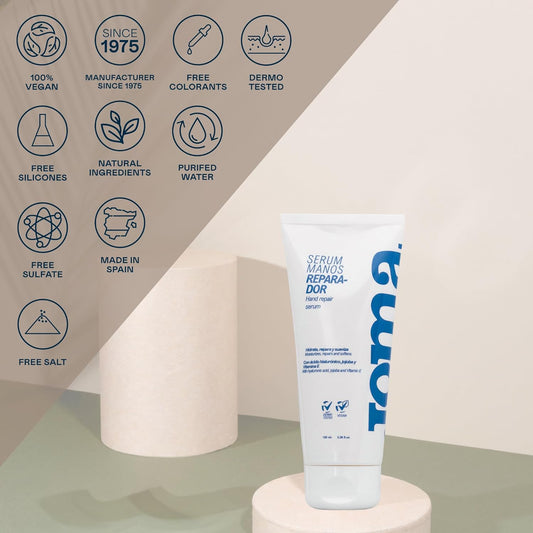 Valquer Hand Repair Serum Pack. Anti-Aging For Dry Hands. Moisturizing And Repairing With Hyaluronic Acid And Jojoba - 100 Ml