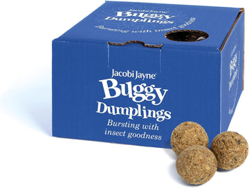 Suet Balls For Wild Birds - Jacobi Jayne® Buggy Dumplings™ Handipack Of 18-100G Fat Balls For Wild Birds, High Energy Bird Food Fat Balls With Mealworms, Buggy Fat Suet BallsBd100-18