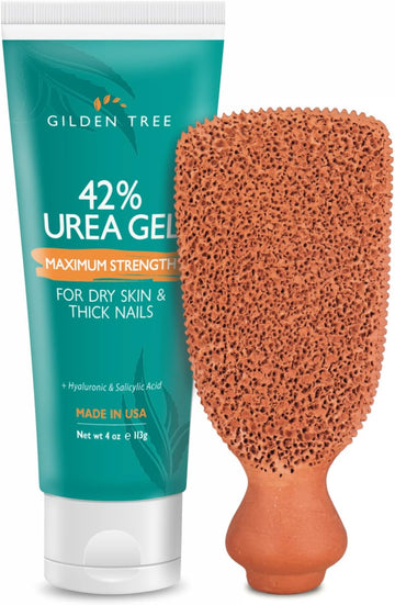 Callus Remover Gel + Foot Scrubber Kit - Pedicure Tools For Dry Cracked Heels