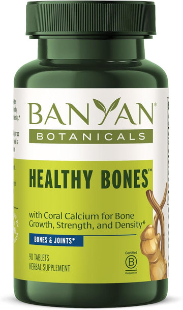 Banyan Botanicals Healthy Bones  Organic Bone Health Supplement With Ethical Coral Calcium  All Natural Calcium Supplement For Healthy Bones & Joints*  90 Tablets  Non-Gmo Sustainably Sourced