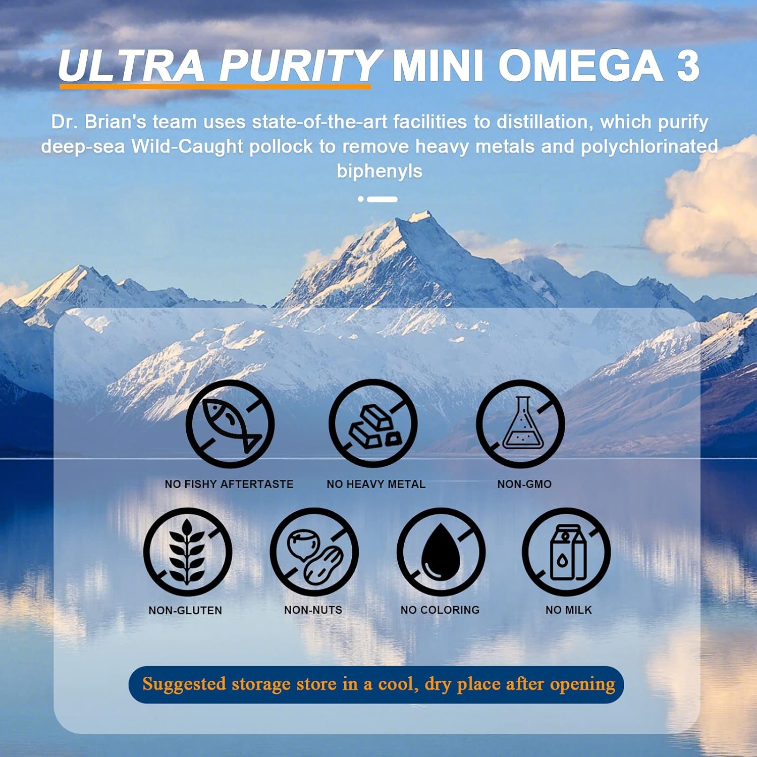 Dr.Brian Antarctic Krill Oil 500Mg Omega 3 Fatty Acid Supplement, Dha & Epa & Astaxanthin Krill Oil Omega 3 Support Heart Health, Non-Gmo, 90 Softgels : Health & Household