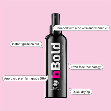 Bbold Liquid Dark Tan 200Ml: Fake Tan, Self Tan, Instant Colour: Enriched With Aloe Vera And Vitamin E