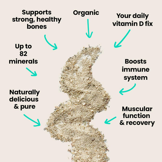 Your Daily Vitamin D In Every Pinch | Organic Aura Sea Salt | Infused Celtic Sea Salt With Mushrooms & Herbs | 30% Less Sodium Than Table Salt | 5 Months Of Vitamin D | 80G Resealable Pouch