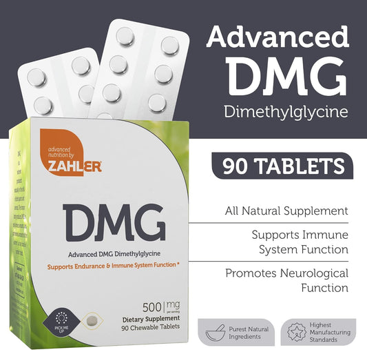Zahler Dmg 500Mg - Dmg Dimethylglycine Supplement For Endurance & Immu