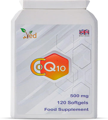 Ved Co Enzyme Q10, Naturally Fermented Ubiquinone, 500Mg 120 Softgels