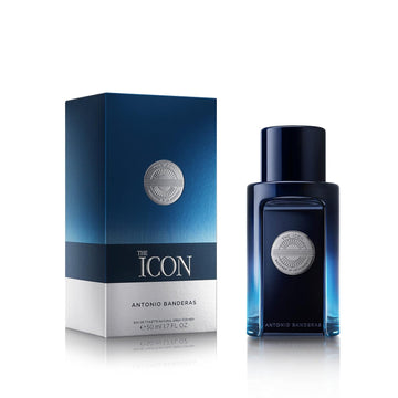 Banderas Antonio The Icon Eau De Toilette For Men - Long Lasting - Virile, Elegant, Trendy And Sexy Scent - Wood, Amber, And Sandalwood Notes - Ideal For Special Events - 1.7 Fl Oz