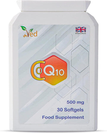 Ved Co Enzyme Q10, Naturally Fermented Ubiquinone, 500Mg 30 Softgels