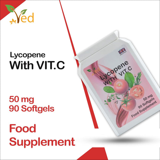 Ved Lycopene Supplement Vsupports Energy Balance, Non-Gmo, High Lycopene,50Mg X 90 Softgels