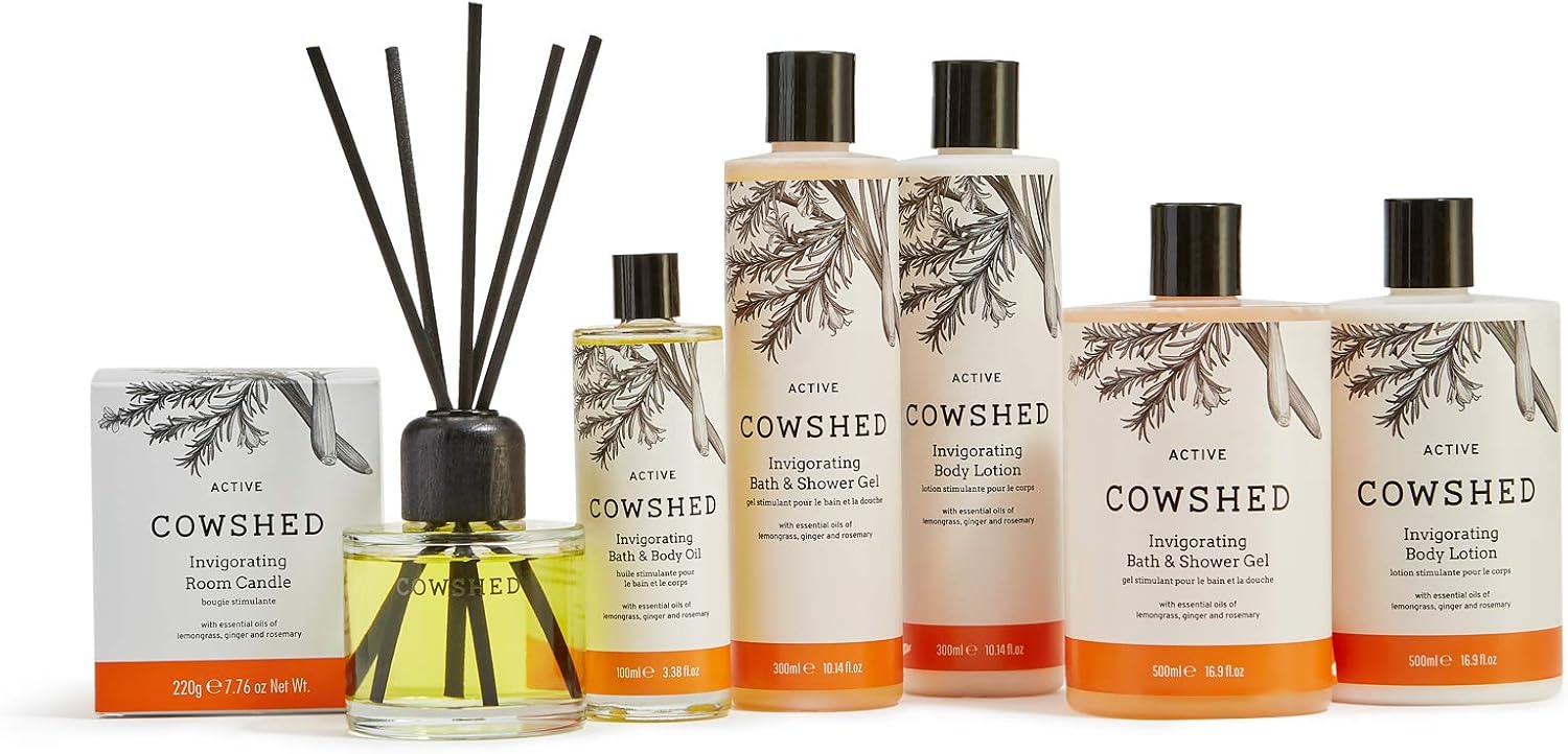 Cowshed Active Invigorating Bath & Shower Gel - 300 ml - Vegan Body Wash for Women & Men | Parabens Free Relaxing Shower Gels | Moisturising Bath Gel for Women - Hydrating Natural Body Wash : Amazon.co.uk: Beauty