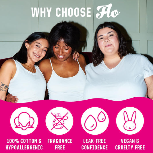 Flo Tampons, Regular With Applicator, Made From 100% Organic Cotton & Ultra-Absorbent - 32 Regular Tampons