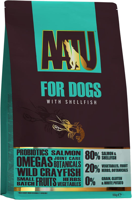 Aatu 80/20 Complete Dry Dog Food, With Shellfish 10Kg - Dry Food Alternaitve To Raw Feeding, High Protein. No Nasties, No FillersAs10