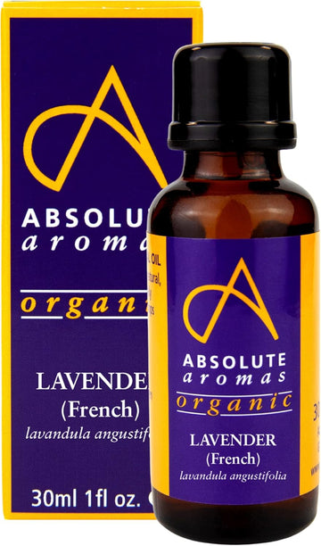 Absolute Aromas Organic Lavender French Essential Oil 30Ml - 100% Pure, Natural, Certified Organic And Undiluted - For Use In Aromatherapy, Massage Or In A Diffuser
