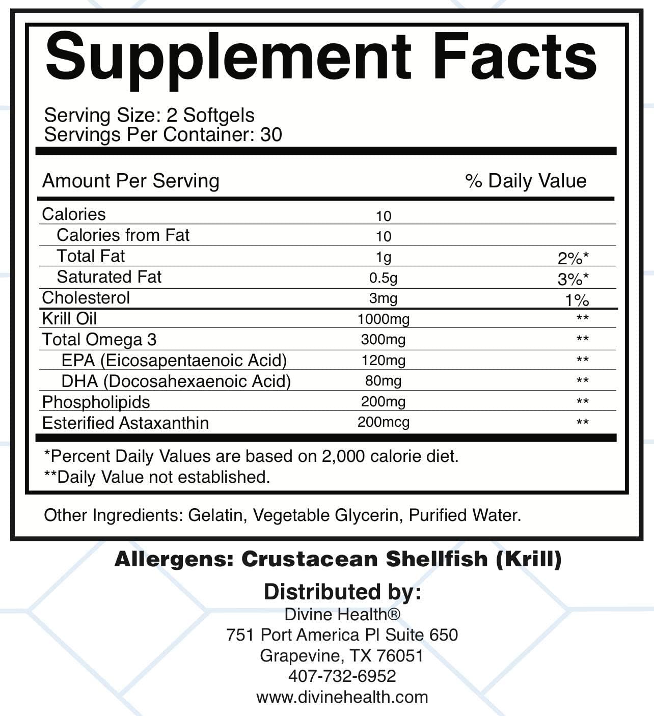Dr.Colbert's Keto Zone® Living Krill Oil 1000mg Per Softgel Plus DHA &