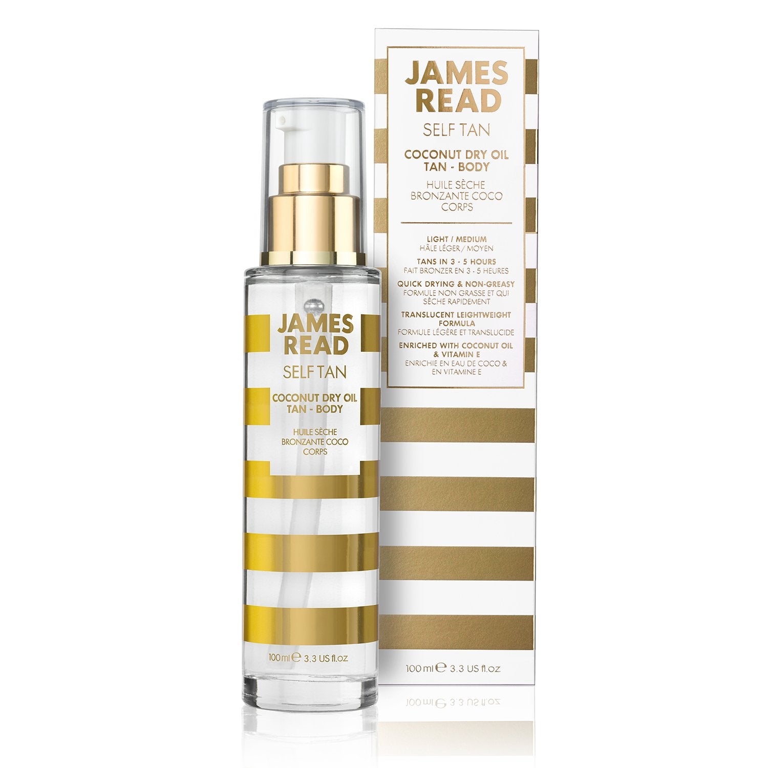 James Read Tan Coconut Dry Oil Tan, 100 Ml. : Beauty & Personal Care