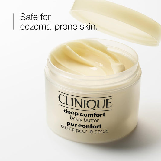 Clinique Deep Comfort Body Butter With Hyaluronic Acid, Shea Butter + Glycerin | Safe For Eczema-Prone Skin, 6.7 Fl Oz