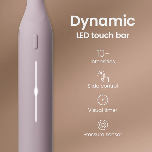 Quip Ultra Next Generation Smart Toothbrush - Timed Electric Toothbrush With Case - Replaceable Brush Head, Soft Bristles, Silicone Handle, 30-Day Battery Life - Travel - Stone