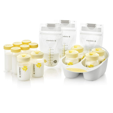 Medela Breast Milk Storage Solution Set, Breastfeeding Supplies & Containers, Breastmilk Organizer, Made Without Bpa