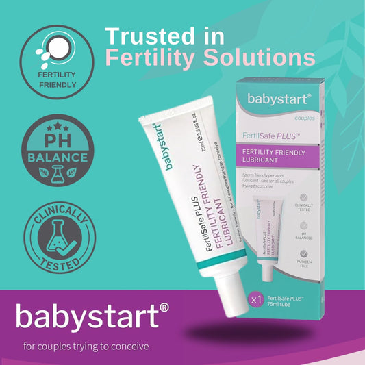 Babystart Fertility Lubricant - Fertilsafe Plus Lubricating Gel Tube 75Ml - Natural, Water Based Lubrification, Paraben Free, Personal Fertile Friendly Lubricant For Couples Trying For A Baby