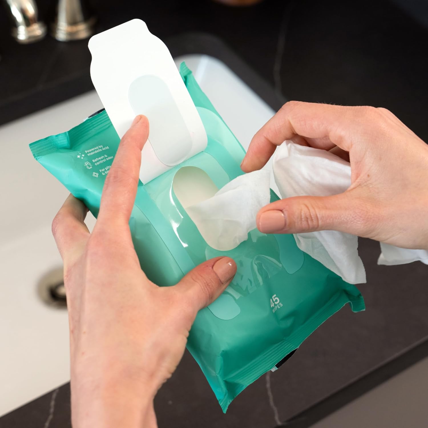 Lume Acidified Deodorant Wipes - 24 Hour Odor Control - Aluminum Free, Baking Soda Free, Skin Loving - 45 Count (Pack Of 3) (Cool Cucumber)