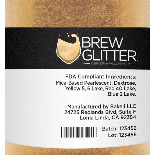 Yellow Brew Glitter Edible Glitter For Drinks, Cocktails, Beer, Garnish Glitter & Beverages | Kosher & Halal Certified | 100% Edible & Food Grade | Vegan, Gluten, Nut Free (50G, Yellow)
