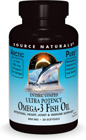Source Naturals Arcticpure Enteric-Coated Ultra-Potency 850 Mg Omega-3 Fish Oil - 30 Softgels