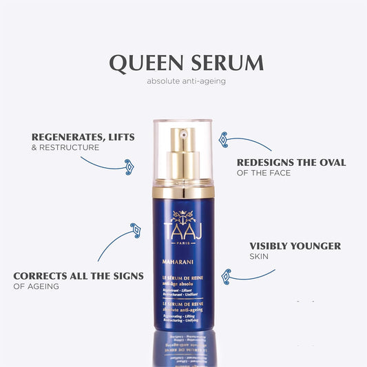 | Maharani Queen Serum – Powerful Anti-Aging Actives | Deep Skin Regeneration | Instantly Plumps, Lifts & Evens Tone | With Hyaluronic Acid, Collagen & Elastin |97% Natural | 1.01 Fl Oz