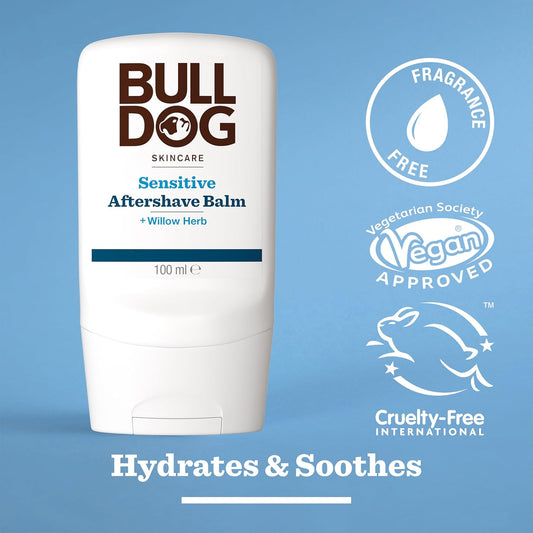 Bulldog Skincare - Sensitive After Shave Balm For Men Hydrates & Soothes 100 Ml (Pack Of 2)
