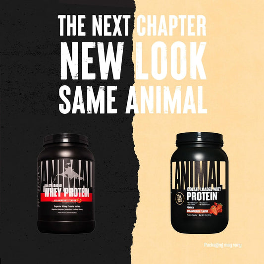 Animal Whey Isolate Whey Protein Powder  Isolate Loaded For Post Workout And Recovery  Low Sugar With Highly Digestible Whey Isolate Protein - Strawberry - 2 Pounds, Am48