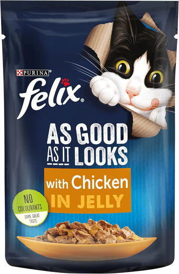 Felix As Good As It Looks Kitten Wet Cat Food Chicken In Jelly 20 X 100G PouchesSpvinpp26702