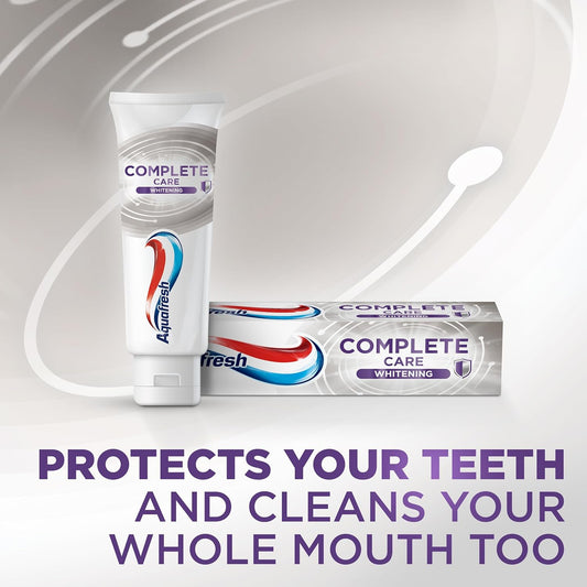 Aquafresh Complete Care Whitening Toothpaste, Helps Restore Your Teeth’S Natural Whiteness, Actively Deep Cleans And Freshens Whole Mouth, 100Ml