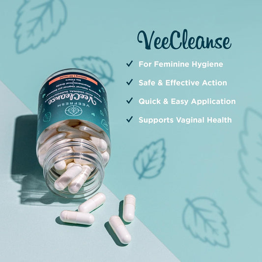 Veefresh - Veecleanse Boric Acid Vaginal Suppositories - Vaginal Ph Balance Suppositories - Vaginal Odor Control - Feel Fresh, Feminine And Confident