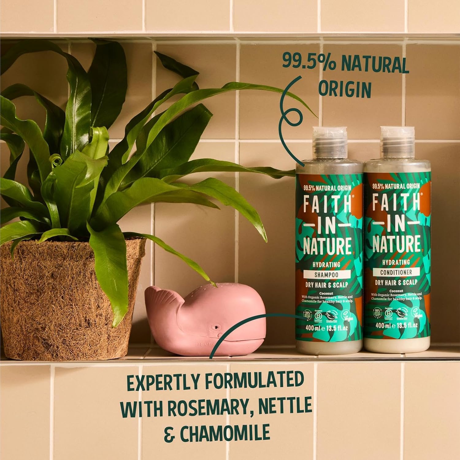 Faith In Nature Natural Rosemary Shampoo, Stimulating for Normal Hair & Scalp, Vegan & Cruelty Free, No SLS, Silciones or Parabens, 400ml : Amazon.co.uk: Beauty