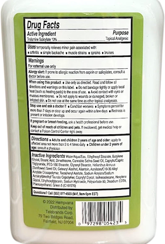 Hempvana Limited-Edition 5Th Anniversary Original Pump Bottle Pain Relief Cream, As-Seen-On-Tv, Enriched With Hemp Seed Oil, Relieves Pain Fast 18.5Oz