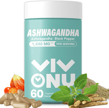 Ashwagandha Vegan Capsules Is From Ashwagandha Powder & Root Extract Ksm-66 | Black Pepper Extract | Releases Stress & Boosts Energy | Promotes Quality Sleep | 60 Coun