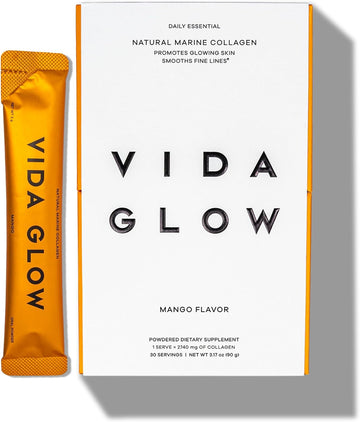 Vida Glow Marine Collagen Powder Sachets Mango