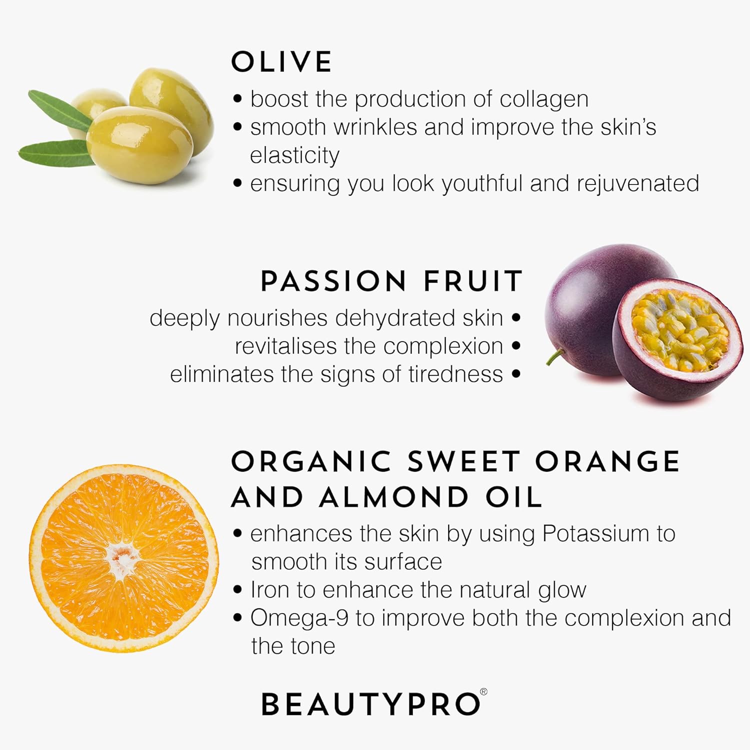 BEAUTYPRO SQUALANE Serum Daily Face Cream Hydrating Smoothing Energising Natural Vegan Skincare 100% Plant Based Olive Passionfruit Organic Sweet Orange Oil & Almond Oil Multi Award Winning Brand 30ml : Amazon.co.uk: Beauty