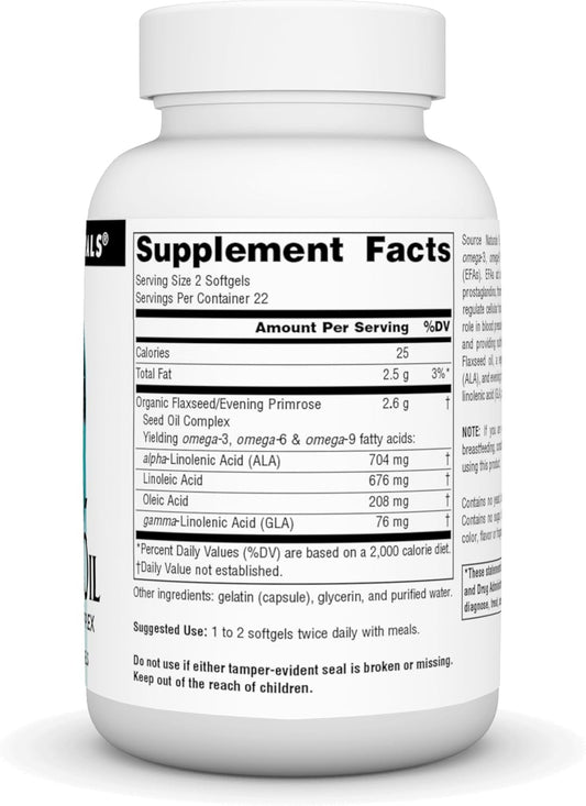 Source Naturals Flax Seed-Primrose Oil 1300 Mg, 45 Softgels