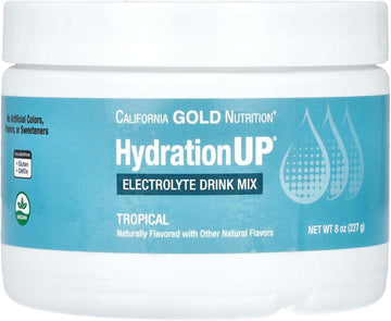 California Gold Nutrition Beverages, Hydrationup, Electrolytes, Tropical, 8 Oz (227 G)