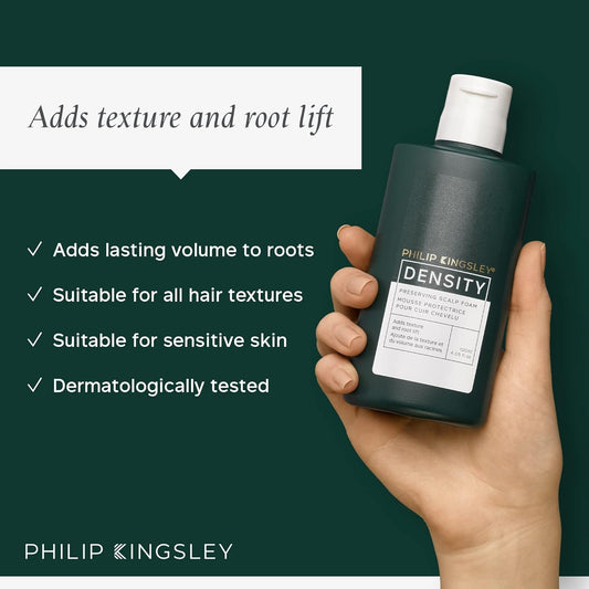 Philip Kingsley | Density Preserving Scalp Foam | Treatment Volumising For Thinning Hair And Hair Loss | Fine, Flat, Thin Hair Volumizer Lifting Foam | Helps Add Texture And Lift Roots | 120Ml