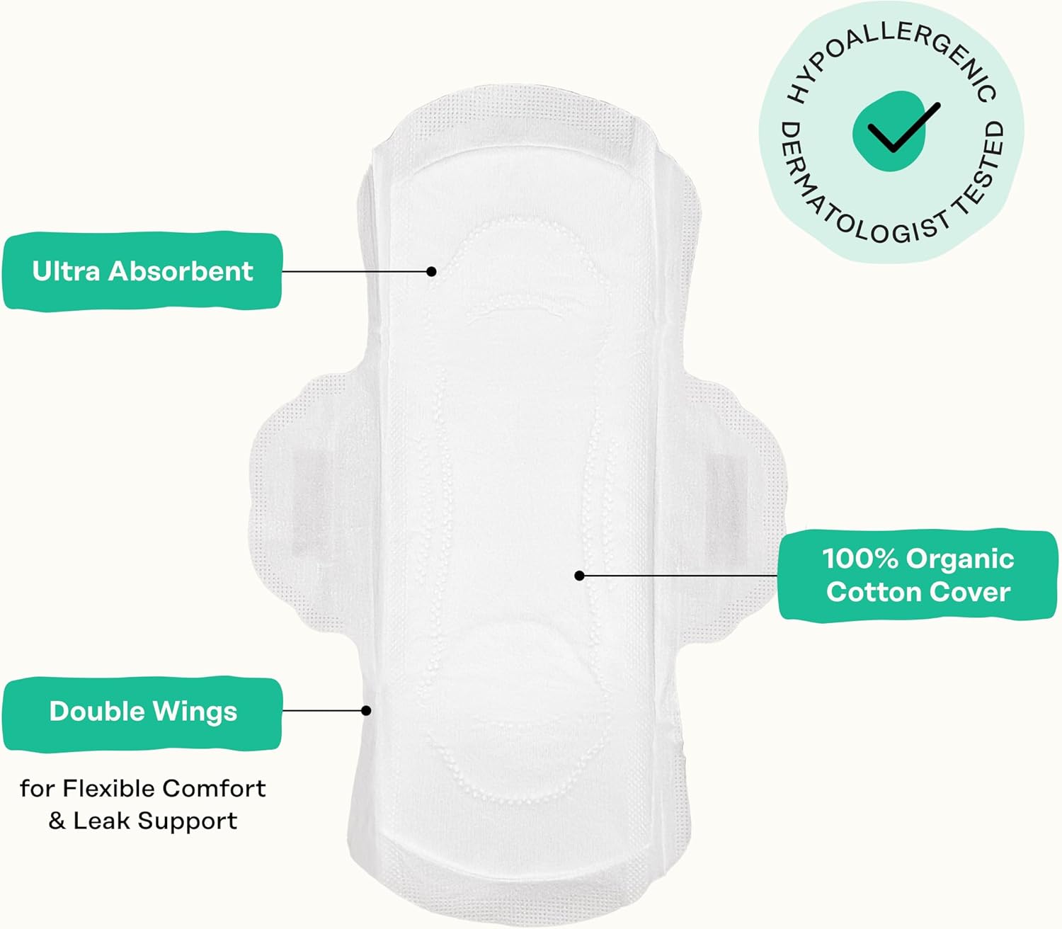 The Honey Pot Company - Herbal Panty Liners For Women - Heavy Flow W/Wings - Infused W/Essential Oils For Cooling Effect & Organic Cotton Cover - Feminine Care - Fsa & Hsa Eligible - 20 Ct : Health & Household