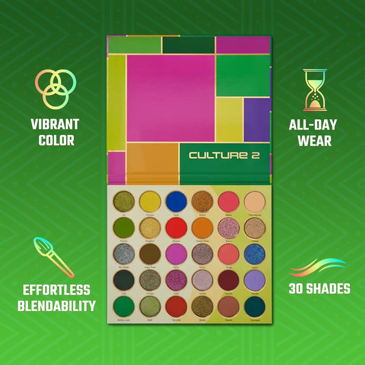 Juvia'S Place Culture 2 - Eye Shadow Palette 30 Colors, Long Lasting High Pigment Rich Glitter Natural Smoky Tones Matte Brown Neutral & Shimmering Metallic Makeup Non Fading Beauty Rich Glam