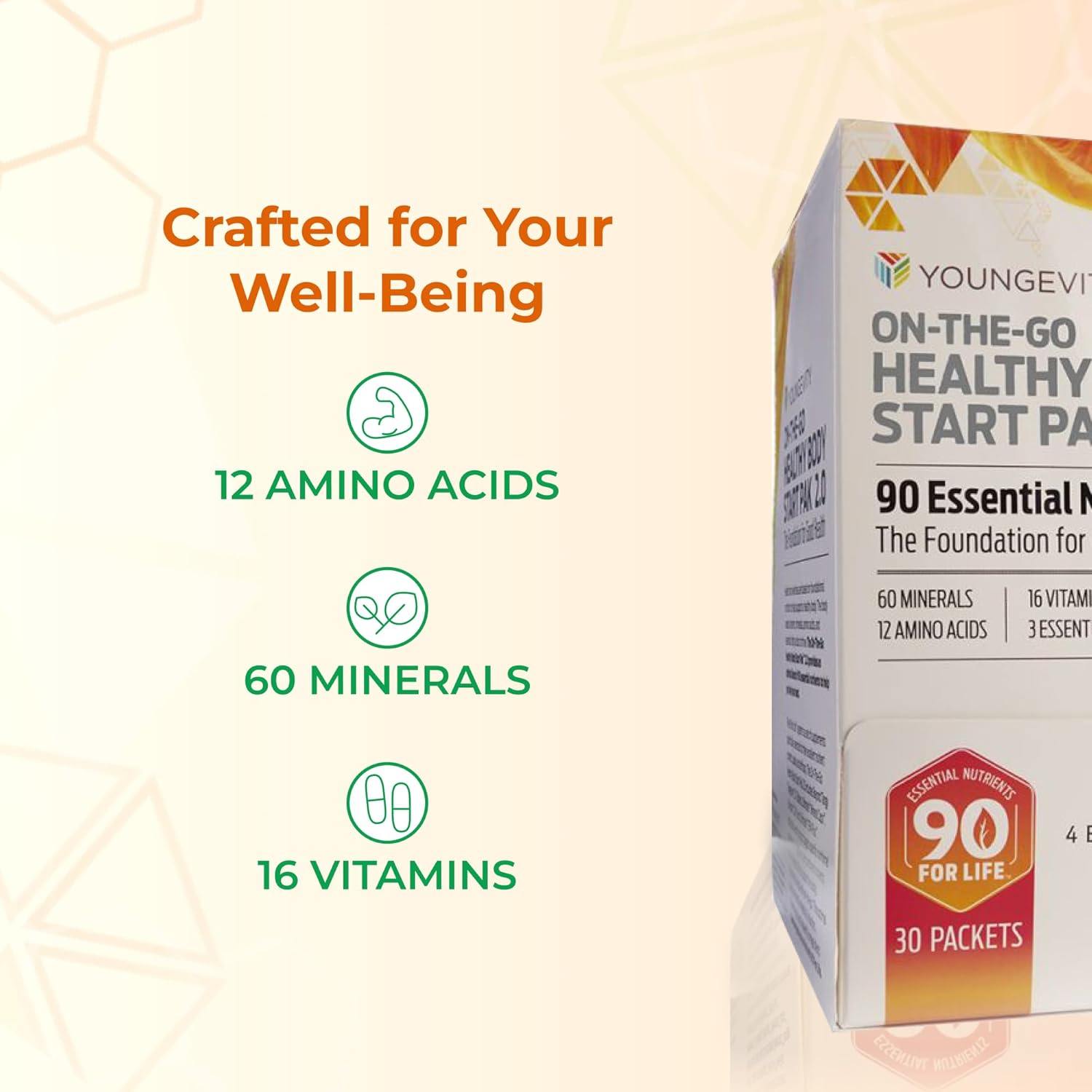 Buy Youngevity On-The-Go Healthy Body Start Pak 2.0 - Includes Multi-Vitamins, Minerals, Efas, & Amino Acids | 90 Essential Nutrients | 30-Day Supply On  Free Shipping On Qualified Orders