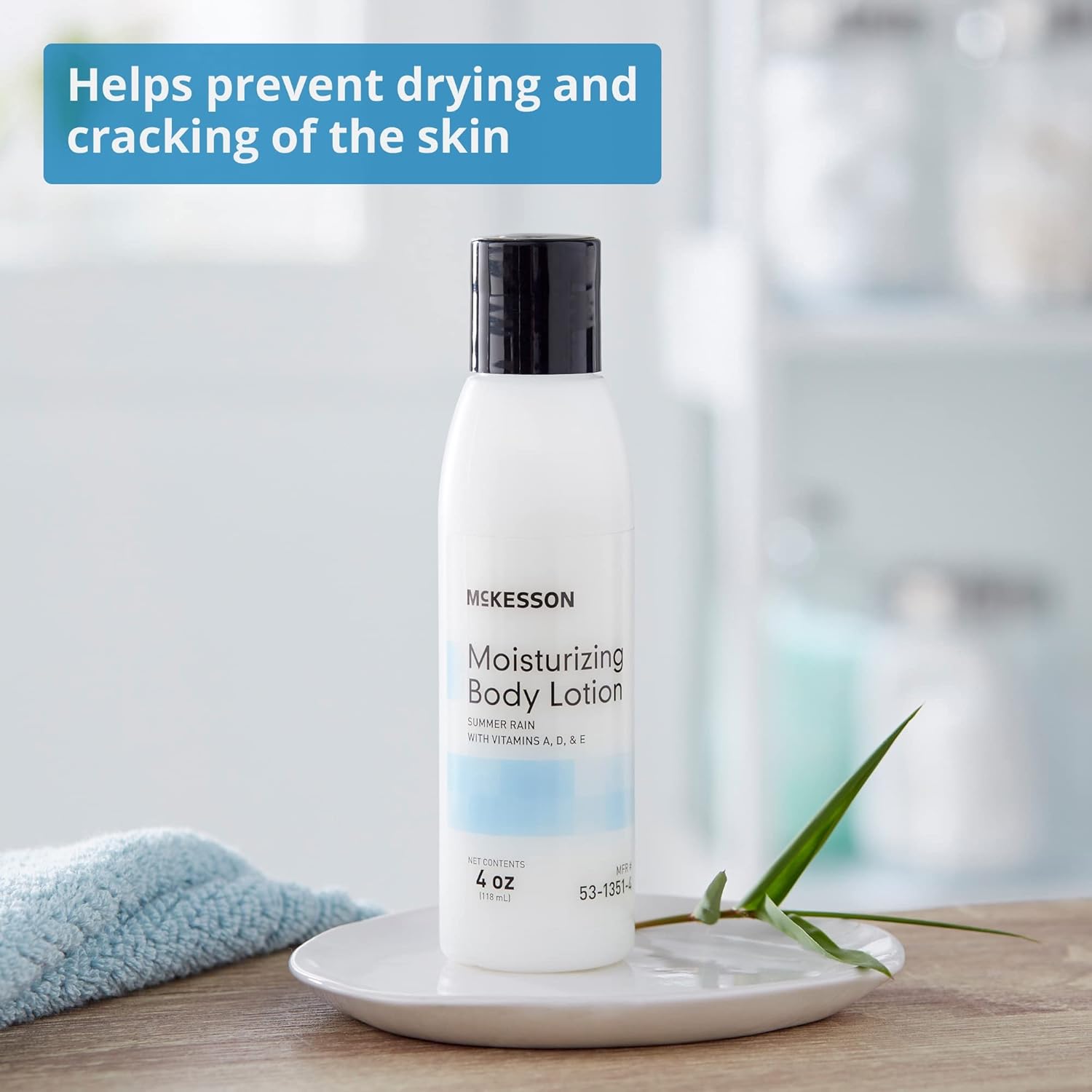 Mckesson Moisturizing Body Lotion With Vitamins A, D, E, Summer Rain Scent, 4 Oz, 48 Count : Beauty & Personal Care