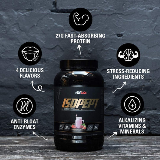 Isopept Hydrolyzed Whey Protein Powder By Ehplabs - 100% Whey Protein
