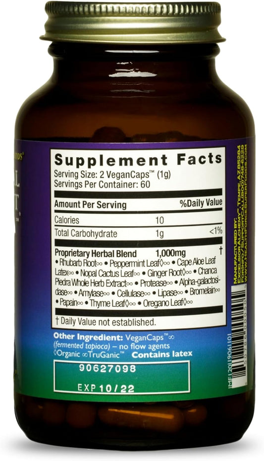 Healthforce Superfoods Intestinal Movement Formula - Natural Laxative Supports Bowel Regularity - All-Natural Digestion Supplement To Support Constipation - Gluten-Free & Vegan - 120 Capsules