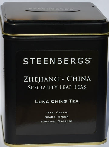 Steenbergs Organic Long Jing Chinese Green Tea 125G Loose Tea Caddy